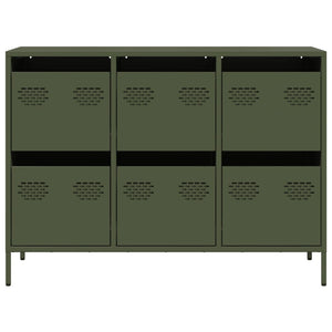 vidaXL Sideboard Olive Green 101.5x39x73.5 cm Cold-rolled Steel