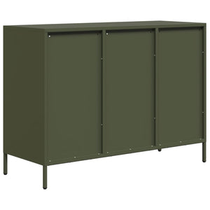 vidaXL Sideboard Olive Green 101.5x39x73.5 cm Cold-rolled Steel