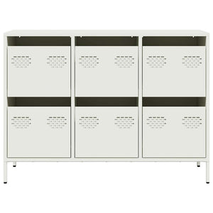 vidaXL Sideboard White 101.5x39x73.5 cm Cold-rolled Steel