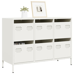 vidaXL Sideboard White 101.5x39x73.5 cm Cold-rolled Steel