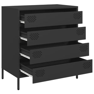 vidaXL Sideboard Black 68x39x73.5 cm Cold-rolled Steel