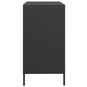 vidaXL Sideboard Black 68x39x73.5 cm Cold-rolled Steel