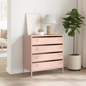 vidaXL Sideboard Pink 68x39x73.5 cm Cold-rolled Steel