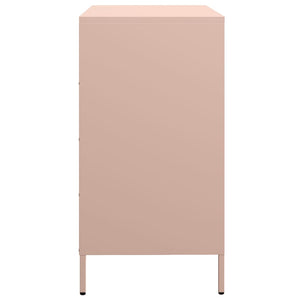 vidaXL Sideboard Pink 68x39x73.5 cm Cold-rolled Steel