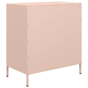 vidaXL Sideboard Pink 68x39x73.5 cm Cold-rolled Steel