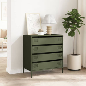 vidaXL Sideboard Olive Green 68x39x73.5 cm Cold-rolled Steel