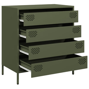 vidaXL Sideboard Olive Green 68x39x73.5 cm Cold-rolled Steel