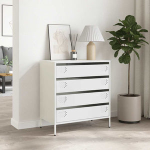 vidaXL Sideboard White 68x39x73.5 cm Cold-rolled Steel