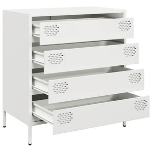 vidaXL Sideboard White 68x39x73.5 cm Cold-rolled Steel