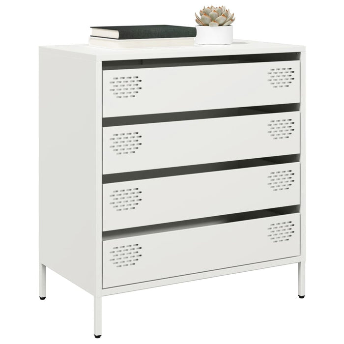 vidaXL Sideboard White 68x39x73.5 cm Cold-rolled Steel