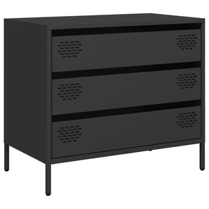 vidaXL Sideboard Black 68x39x58.5 cm Cold-rolled Steel