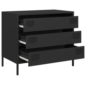 vidaXL Sideboard Black 68x39x58.5 cm Cold-rolled Steel