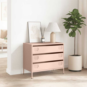 vidaXL Sideboard Pink 68x39x58.5 cm Cold-rolled Steel