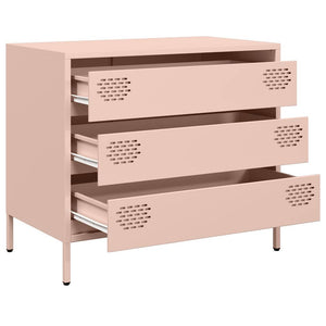 vidaXL Sideboard Pink 68x39x58.5 cm Cold-rolled Steel