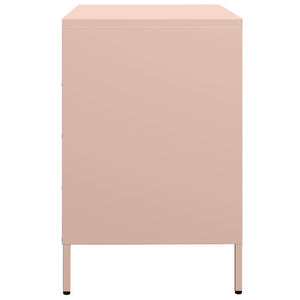 vidaXL Sideboard Pink 68x39x58.5 cm Cold-rolled Steel