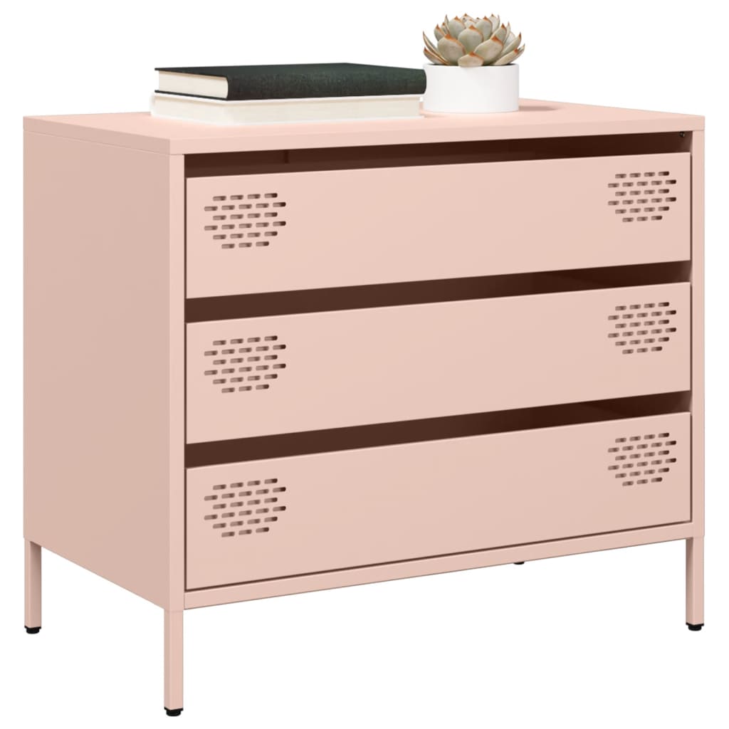 vidaXL Sideboard Pink 68x39x58.5 cm Cold-rolled Steel