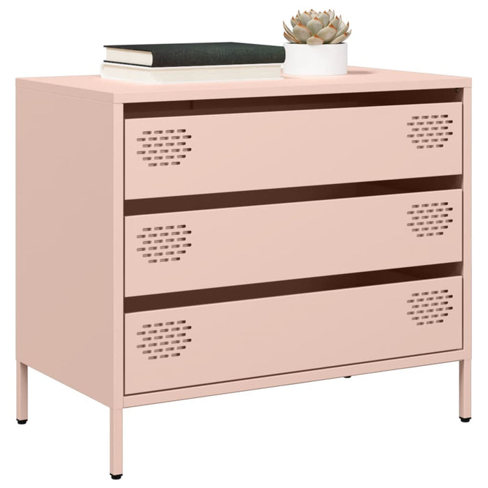 vidaXL Sideboard Pink 68x39x58.5 cm Cold-rolled Steel