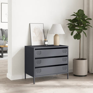 vidaXL Sideboard Anthracite 68x39x58.5 cm Cold-rolled Steel