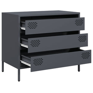 vidaXL Sideboard Anthracite 68x39x58.5 cm Cold-rolled Steel