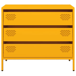 vidaXL Sideboard Mustard Yellow 68x39x58.5 cm Cold-rolled Steel