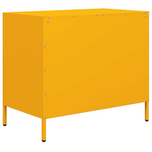 vidaXL Sideboard Mustard Yellow 68x39x58.5 cm Cold-rolled Steel