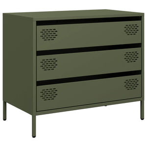 vidaXL Sideboard Olive Green 68x39x58.5 cm Cold-rolled Steel