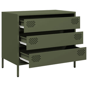 vidaXL Sideboard Olive Green 68x39x58.5 cm Cold-rolled Steel