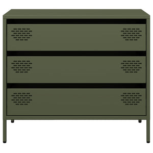 vidaXL Sideboard Olive Green 68x39x58.5 cm Cold-rolled Steel