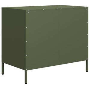 vidaXL Sideboard Olive Green 68x39x58.5 cm Cold-rolled Steel