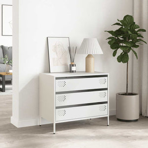 vidaXL Sideboard White 68x39x58.5 cm Cold-rolled Steel