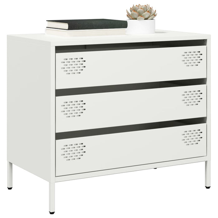 vidaXL Sideboard White 68x39x58.5 cm Cold-rolled Steel