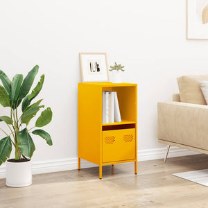 vidaXL Sideboard Mustard Yellow 35x39x73.5 cm Cold-rolled Steel