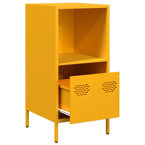 vidaXL Sideboard Mustard Yellow 35x39x73.5 cm Cold-rolled Steel