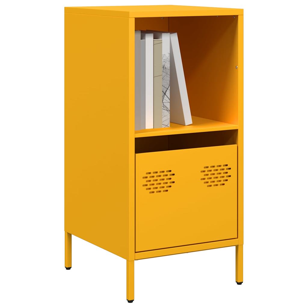 vidaXL Sideboard Mustard Yellow 35x39x73.5 cm Cold-rolled Steel