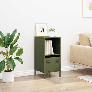 vidaXL Sideboard Olive Green 35x39x73.5 cm Cold-rolled Steel