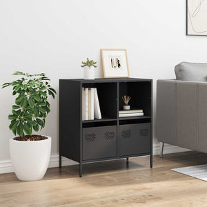 vidaXL Sideboard Black 68x39x73.5 cm Cold-rolled Steel