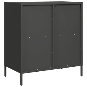 vidaXL Sideboard Black 68x39x73.5 cm Cold-rolled Steel