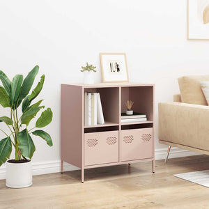 vidaXL Sideboard Pink 68x39x73.5 cm Cold-rolled Steel