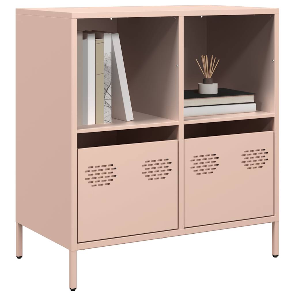 vidaXL Sideboard Pink 68x39x73.5 cm Cold-rolled Steel