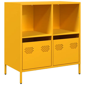 vidaXL Sideboard Mustard Yellow 68x39x73.5 cm Cold-rolled Steel