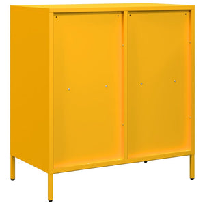 vidaXL Sideboard Mustard Yellow 68x39x73.5 cm Cold-rolled Steel