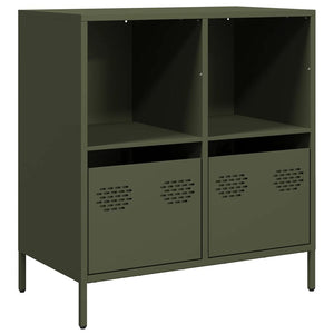 vidaXL Sideboard Olive Green 68x39x73.5 cm Cold-rolled Steel