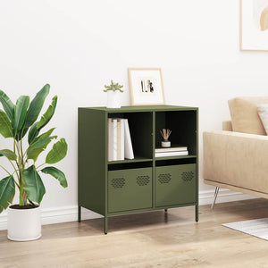 vidaXL Sideboard Olive Green 68x39x73.5 cm Cold-rolled Steel