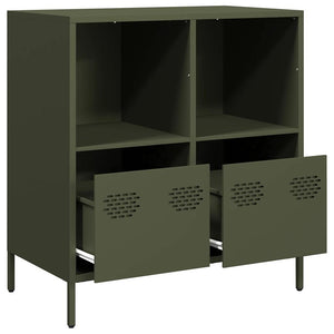 vidaXL Sideboard Olive Green 68x39x73.5 cm Cold-rolled Steel