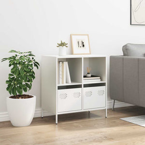 vidaXL Sideboard White 68x39x73.5 cm Cold-rolled Steel