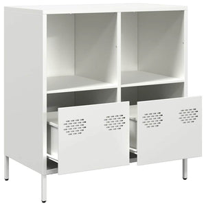 vidaXL Sideboard White 68x39x73.5 cm Cold-rolled Steel