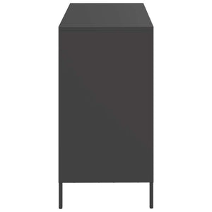 vidaXL Sideboard Black 101.5x39x73.5 cm Cold-rolled Steel