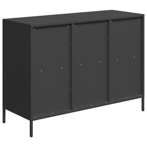 vidaXL Sideboard Black 101.5x39x73.5 cm Cold-rolled Steel