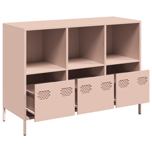 vidaXL Sideboard Pink 101.5x39x73.5 cm Cold-rolled Steel