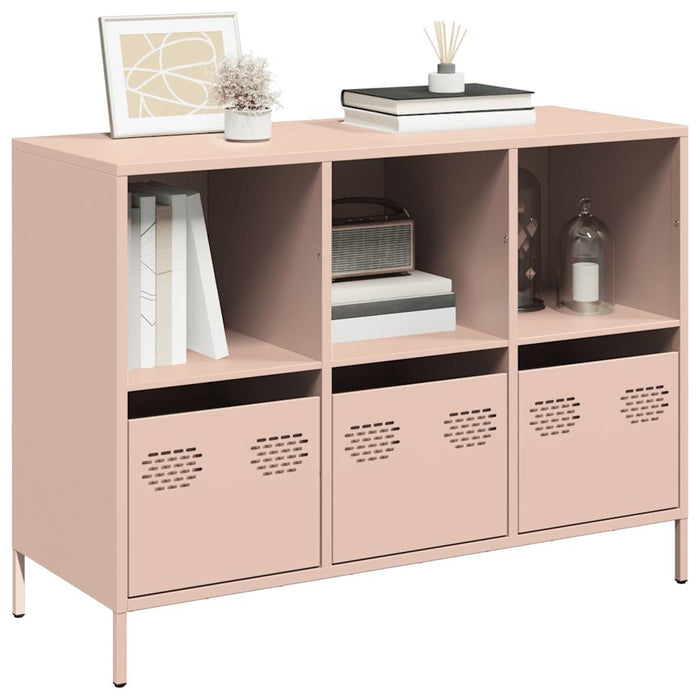 vidaXL Sideboard Pink 101.5x39x73.5 cm Cold-rolled Steel